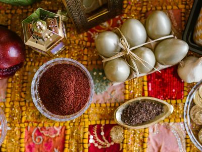 Blurred background of a peaceful garden seen from studio.